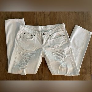 White CARMAR ripped jeans size 24
